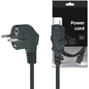 Kabel zasilajacy przewód do komputera monitora IEC320 C13 1m 6A czarny