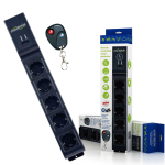 Listwa Zasilająca 5 gniazd Schuko 2x USB z Pilotem - EG-SP5-U6B-RM
