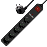 Listwa Zasilająca 5 gniazd Shuko + 2x USB - Gembird SPG5-U2-5-02