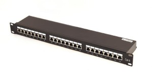 Patch Panel Patchpanel krosowy do szafy RACK 19" 1U CAT6 24 porty FTP