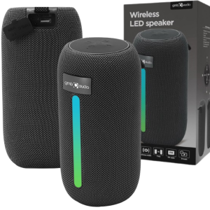 BEZPRZEWODOWY GŁOŚNIK BLUETOOTH PRZENOŚNY LED-07 GEMBIRD CZARNY