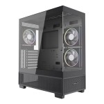 Obudowa Gamingowa Fornax X550 | Typ Akwarium | ARGB | USB-C | Chłodzenie Wodne | E-ATX, ATX, M-ATX, ITX | Panel Szkło Hartowane | Czarna