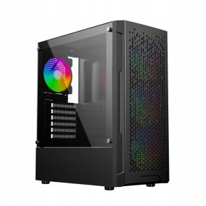 Obudowa Gamingowa Gembird Fornax 400X | ATX Midi Tower | 4x Wentylatory ARGB | Szklany Panel | USB 3.0 | Czarna