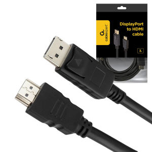 Kabel DisplayPort DP do HDMI 3m 4K Gembird Monitor TV Projektor