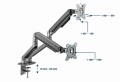 BIUROWY UCHWYT NA 2 MONITORY 32" STOJAK NA BIURKO DWA MONITORY 9KG VESA