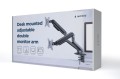 BIUROWY UCHWYT NA 2 MONITORY 32" STOJAK NA BIURKO DWA MONITORY 9KG VESA