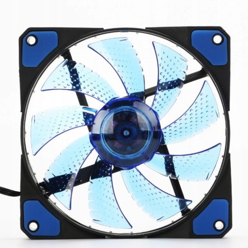 Wentylator do obudowy 120mm x 120mm  z niebieskim podśwetleniem LED molex +3 pin