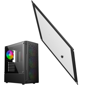 Lewy panel boczny do obudowy Gembird FORNAX  400x szkło