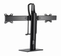 Uchwyt biurowy na 2 monitory LCD 17"-27"do 6kg PIVOT z regulacją wysokości STOJAK