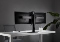 Uchwyt biurowy na 2 monitory LCD 17"-27"do 6kg PIVOT z regulacją wysokości STOJAK