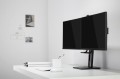 Uchwyt biurowy na 2 monitory LCD 17"-27"do 6kg PIVOT z regulacją wysokości STOJAK