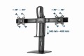Uchwyt biurowy na 2 monitory LCD 17"-27"do 6kg PIVOT z regulacją wysokości STOJAK