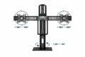 Uchwyt biurowy na 2 monitory LCD 17"-27"do 6kg PIVOT z regulacją wysokości STOJAK