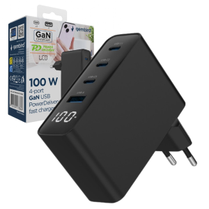 Szybka Ładowarka sieciowa 100W  1xUSB 3xUSB-C Power Delivery PD QC 3.0 GaN