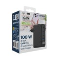 Szybka Ładowarka sieciowa 100W  1xUSB 3xUSB-C Power Delivery PD QC 3.0 GaN
