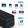 Ładowarka sieciowa 65W 2xUSB 2xUSB-C  Power Delivery 2x USB-C 2x USB-A  PD QC 3.0 GaN