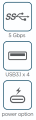 Gembrid  HUB USB 3.1  5 Gbit/s zasilanie USB-C UHB-U3P4P-02