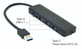 Gembrid  HUB USB 3.1  5 Gbit/s zasilanie USB-C UHB-U3P4P-02