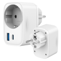 Gniazdko elektryczne  z ładowarką 2x USB USB-C 20W QC PD Wtyczka sieciowa USB