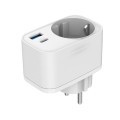Gniazdko elektryczne  z ładowarką 2x USB USB-C 20W QC PD Wtyczka sieciowa USB