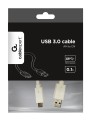 Krótki Kabel USB-C  3.1 Szybkie ładowanie 3A QC 0.1M BIAŁY do samochodu