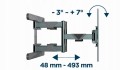 "Regulowany uchwyt TV 40-80''ścienny, VESA 600x400, do 50 kg, uchylny