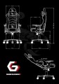 Ergonomiczny FOTEL gamingowy czarno-czerwony ekoskóra  GC-SCORPION-02X