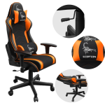 Ergonomiczny FOTEL gamingowy czarno-pomarańczowy ekoskóra  GC-SCORPION-04X
