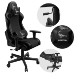 Ergonomiczny FOTEL gamingowy czarny  ekoskóra  GC-SCORPION-06X