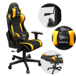 Ergonomiczny FOTEL gamingowy czarno-żółte ekoskóra GC-SCORPION-05X