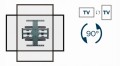 MOCNY UCHWYT TV WIESZAK DO TELEWIZORA ŚCIENNY 34" - 80" 50 KG OBROTOWY