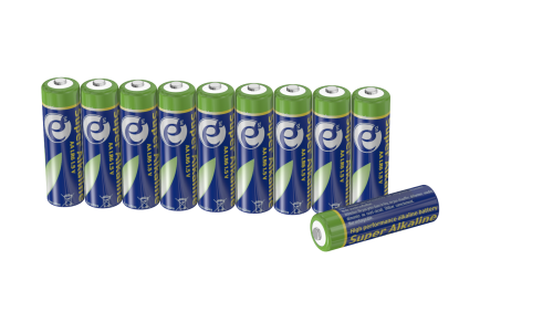 Zestaw 10 szt x Baterie AA Super Alkaliczne LR6 1,5V – Długa żywotność Gembird
