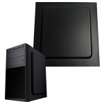 Lewy panel boczny do obudowy Fornax K300 czarny blacha