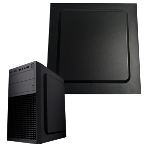 Lewy panel boczny do obudowy Fornax K300 czarny blacha