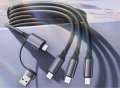 KABEL USB 3w1 USB-C - MICROUSB  USB-C  LIGHTNING 1,5M do telefonu