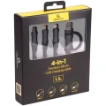 KABEL USB 3w1 USB-C - MICROUSB  USB-C  LIGHTNING 1,5M do telefonu