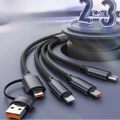 KABEL USB 3w1 USB-C - MICROUSB  USB-C  LIGHTNING 1,5M do telefonu