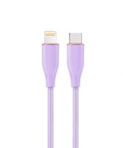 Kabel USB-C - LIGHTNING do Apple Iphone CM8PM  1,5M silikon FIOLET
