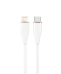 Kabel USB-C - LIGHTNING do Apple Iphone CM8PM  1,5M silikon BIAŁY