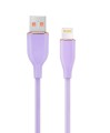 Kabel  USB A  LIGHTNING do  Apple Iphone 14 13 12 PRO X XR 8 7   1.5m  silikon FIOLET