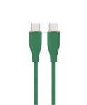 Kabel do ładowania USB-C do USB-C 60W 1,5m mocny silikonowy ZIELONY