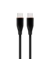 Kabel do ładowania USB-C do USB-C 60W 1,5m mocny silikonowy CZARNY