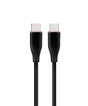 Kabel do ładowania USB-C do USB-C 60W 1,5m mocny silikonowy CZARNY