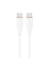 Kabel do ładowania USB-C do USB-C 60W 1,5m mocny silikonowy BIAŁY