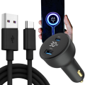 SZYBKA ŁADOWARKA SAMOCHODOWA 30W USB 3.1 + KABEL USB-C USB 1,8M 3A
