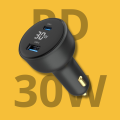 SZYBKA ŁADOWARKA SAMOCHODOWA 30W USB 3.1 + KABEL USB-C USB 1,8M 3A