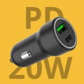 ZESTAW ŁADOWARKA DO SAMOCHODU ZAPALNICZKA SAMOCHODOWA + KABEL USB-C 3.1 1,8M