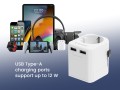 Uniwersalna Przejściówka ADAPTER Gniazda US UK AU CN Ładowarka USB  12W Gembird