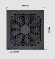 Modularny Zasilacz Fornax Power 1000W 80+ Gold  PFC 12VHPWR 12 cm