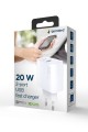 SZYBKA ŁADOWARKA DO SMARTFONA  KOSTKA SIECIOWA QC 3.0 20W + KABEL USB-C 1M